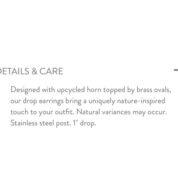 J.Jill NEW Pure Jill Horn Post Drop Earrings NWT - Picture 3 of 5